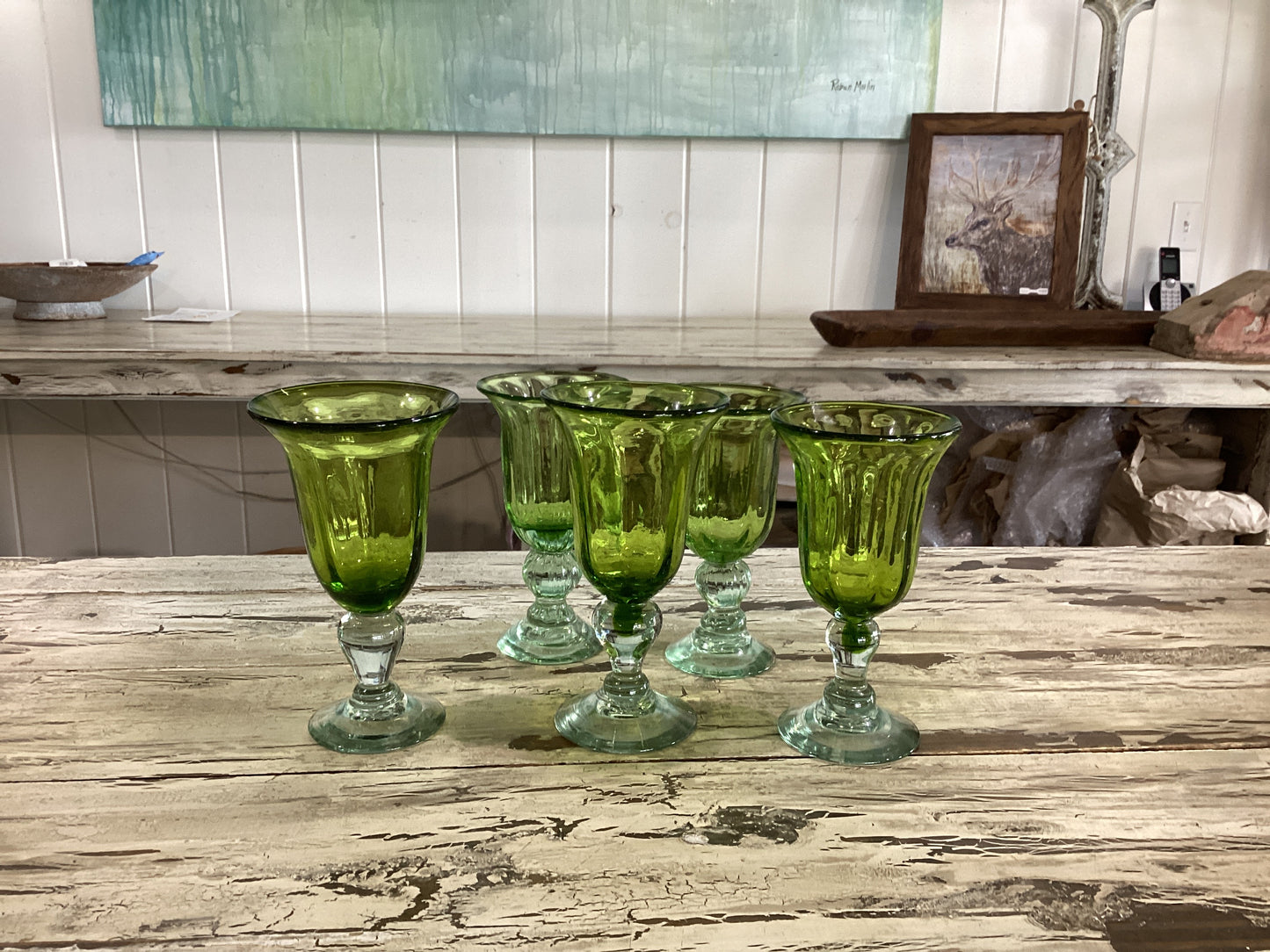 Chartreuse vases