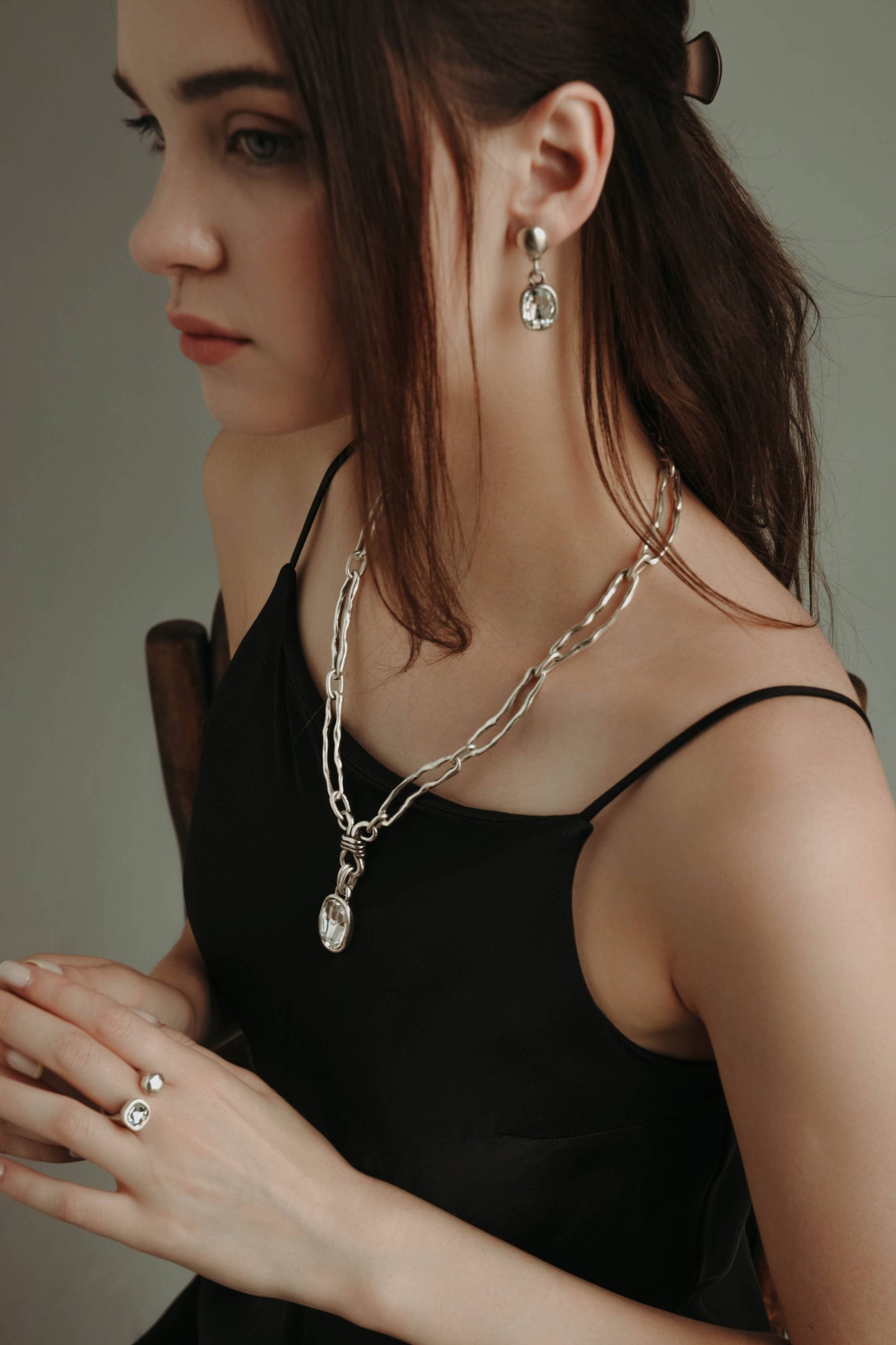 Handmade Pewter Earrings - 1853