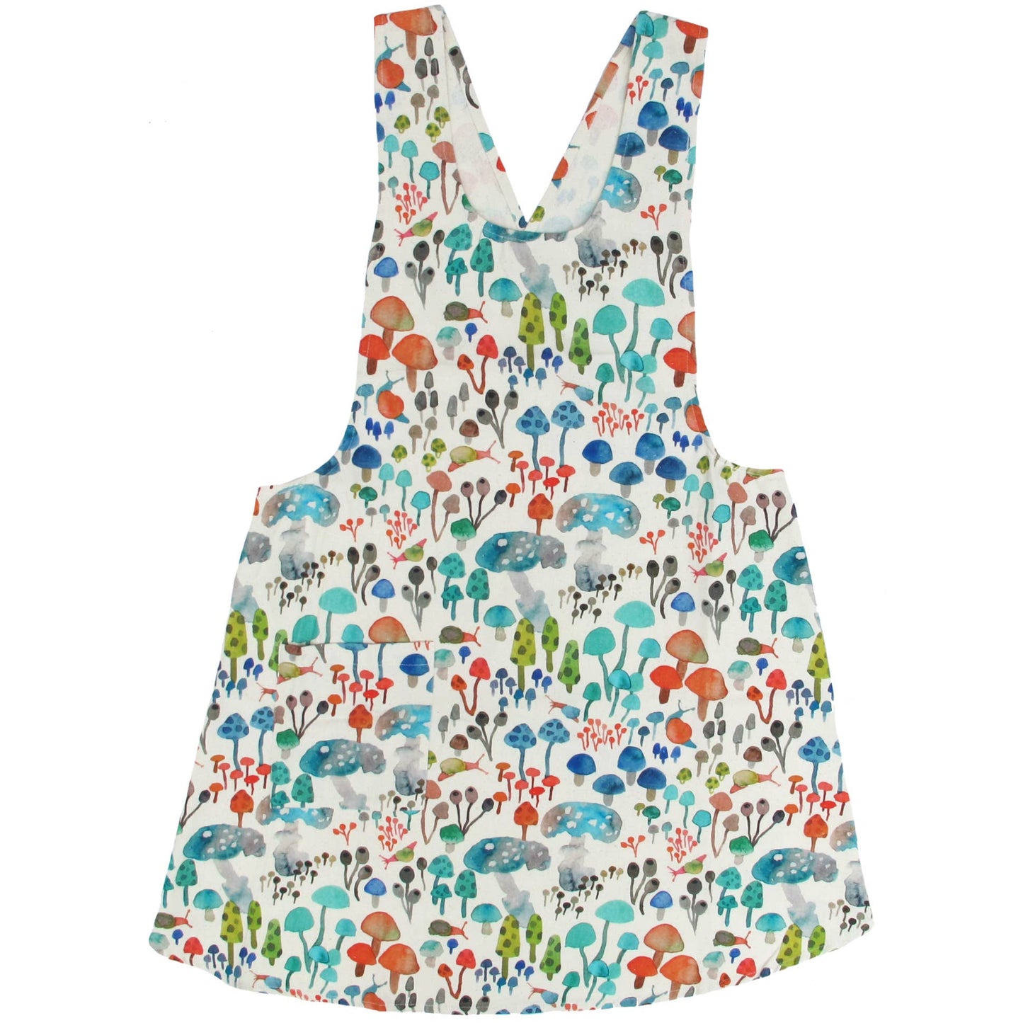 Pinafore Apron - Mushroom Blues