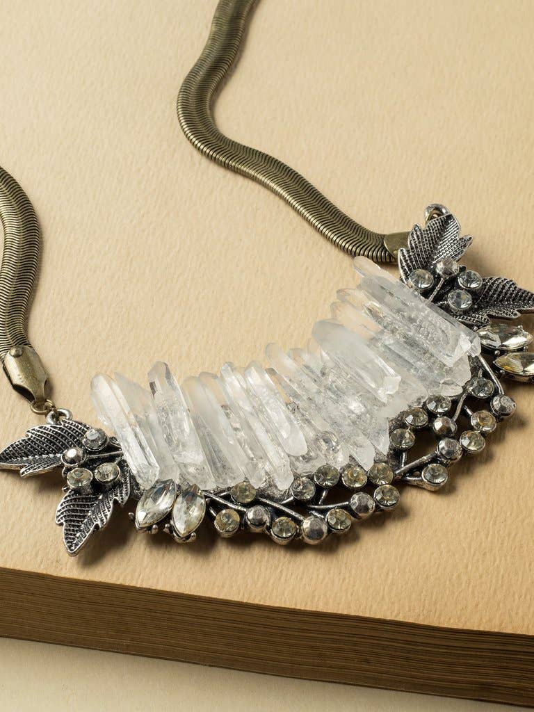 Ice Crystals Bib Necklace