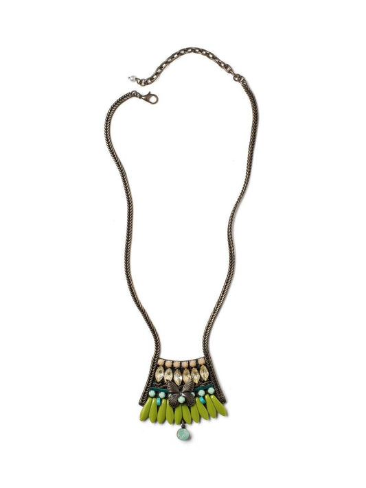 Bronze Butterfly Bib Necklace