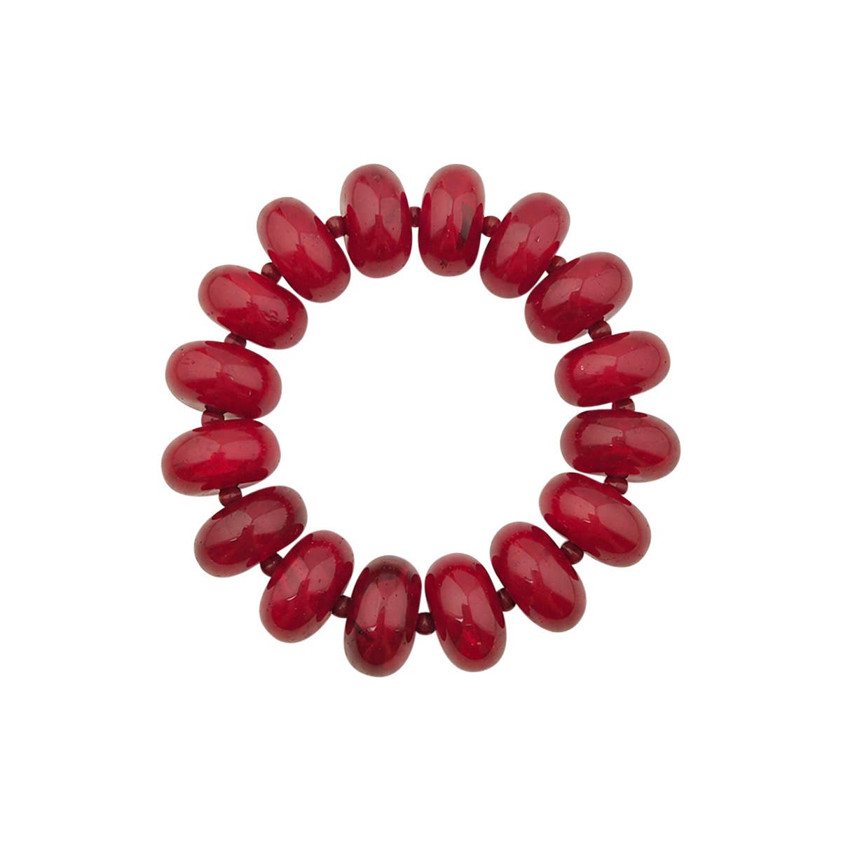 Bora Chunky Stretch Bracelet - Maroon