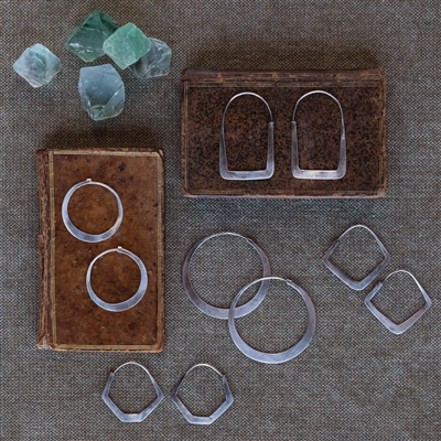 Hoop Silver Earrings - Lrg