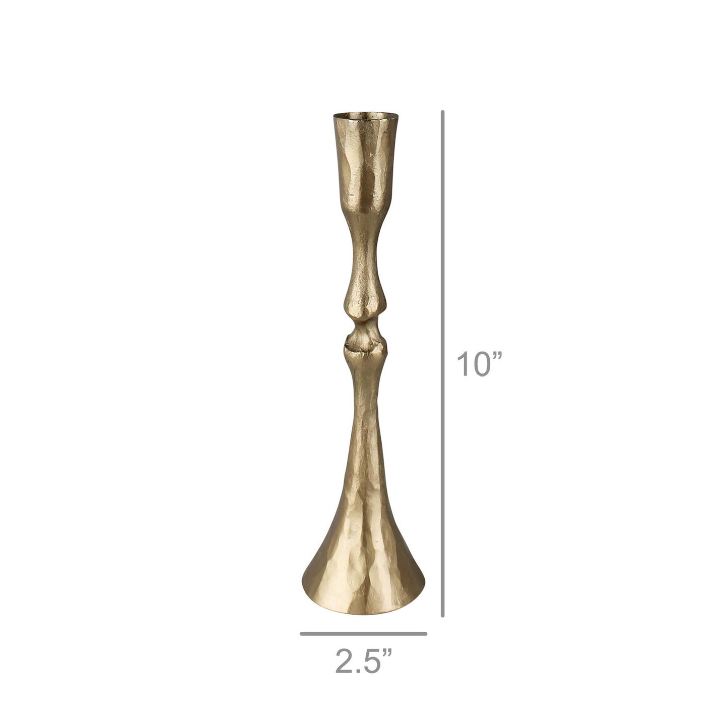 Nikki Taper Holder, Brass - Sm