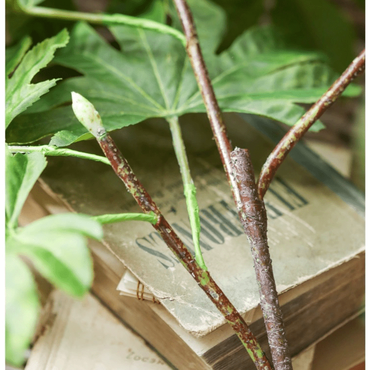 Artificial Octagonal Foliage Branch 37.4" Tall: Three Stems