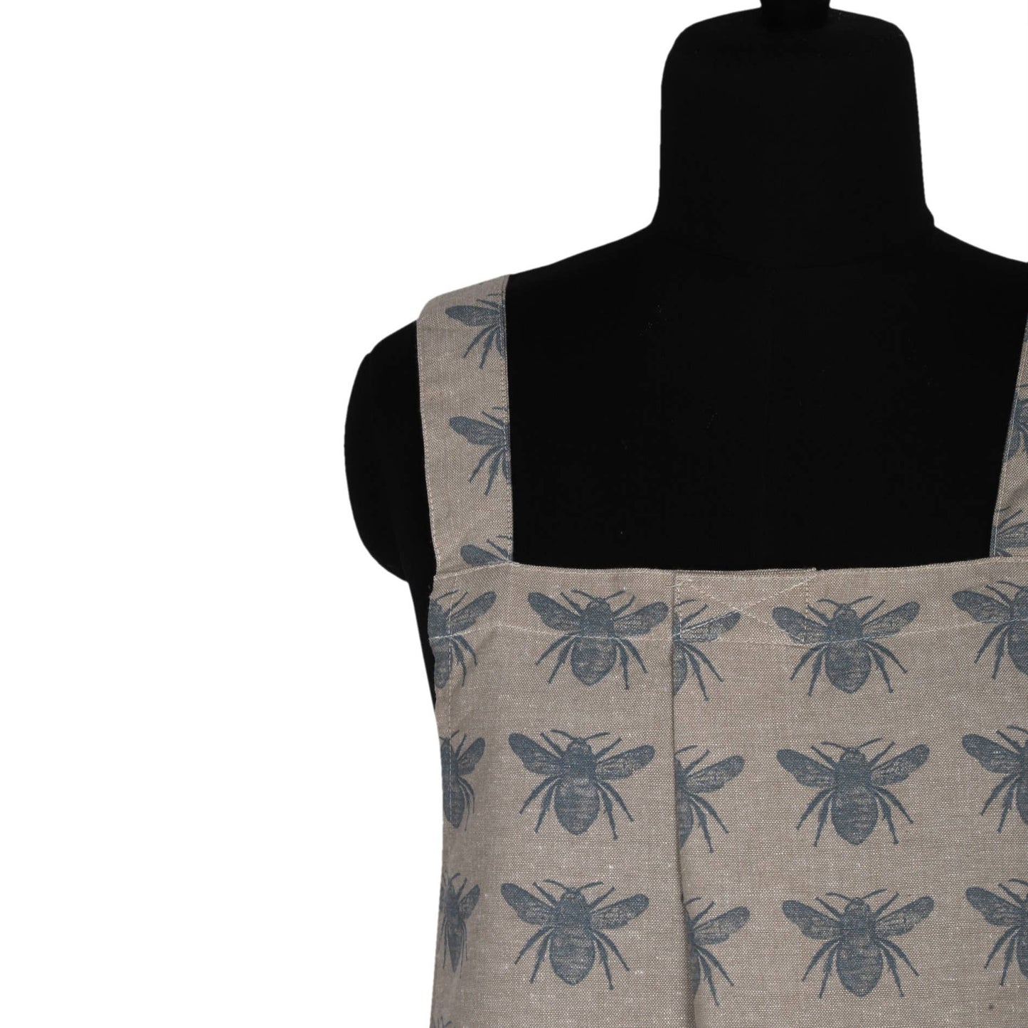 Apron Bees Pinafore Blue Haze