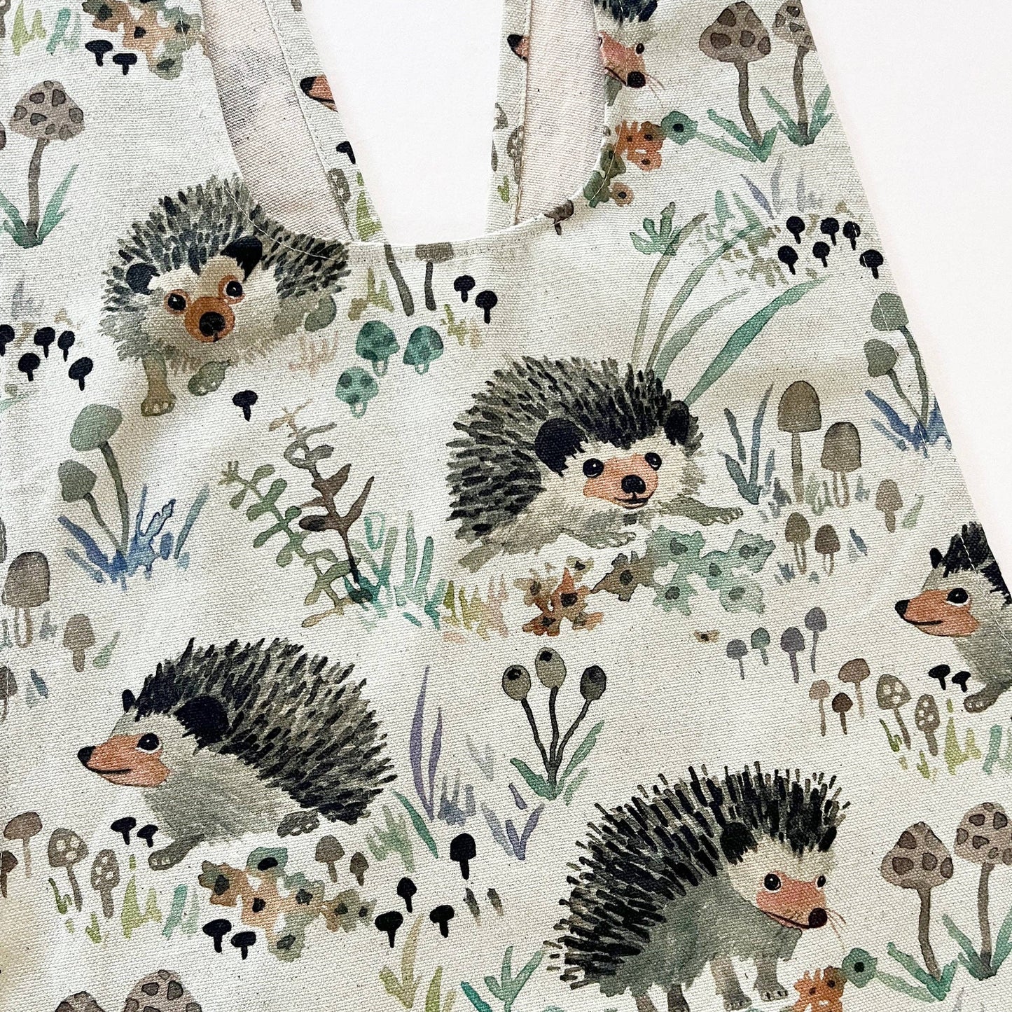 Pinafore Apron- Hedgehogs in fog