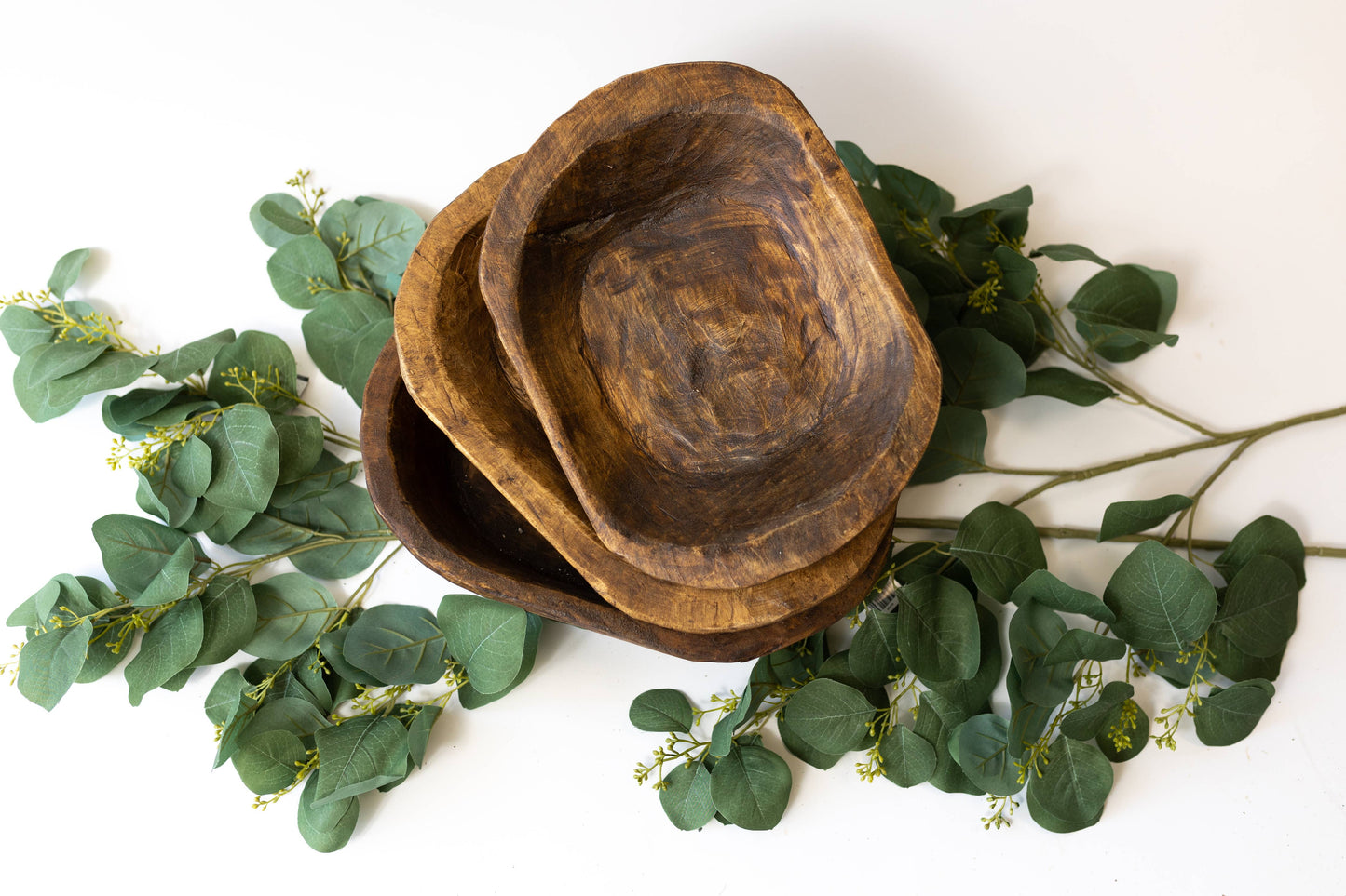 Petite Wood Bowl (9-10") White / 10x6x3