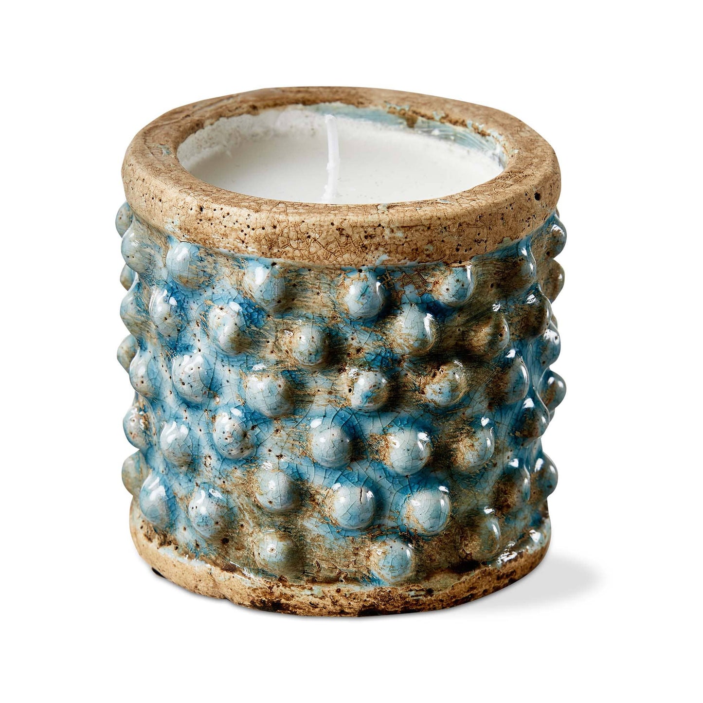 Tag Hobnail Citronella Candle Dk Blue