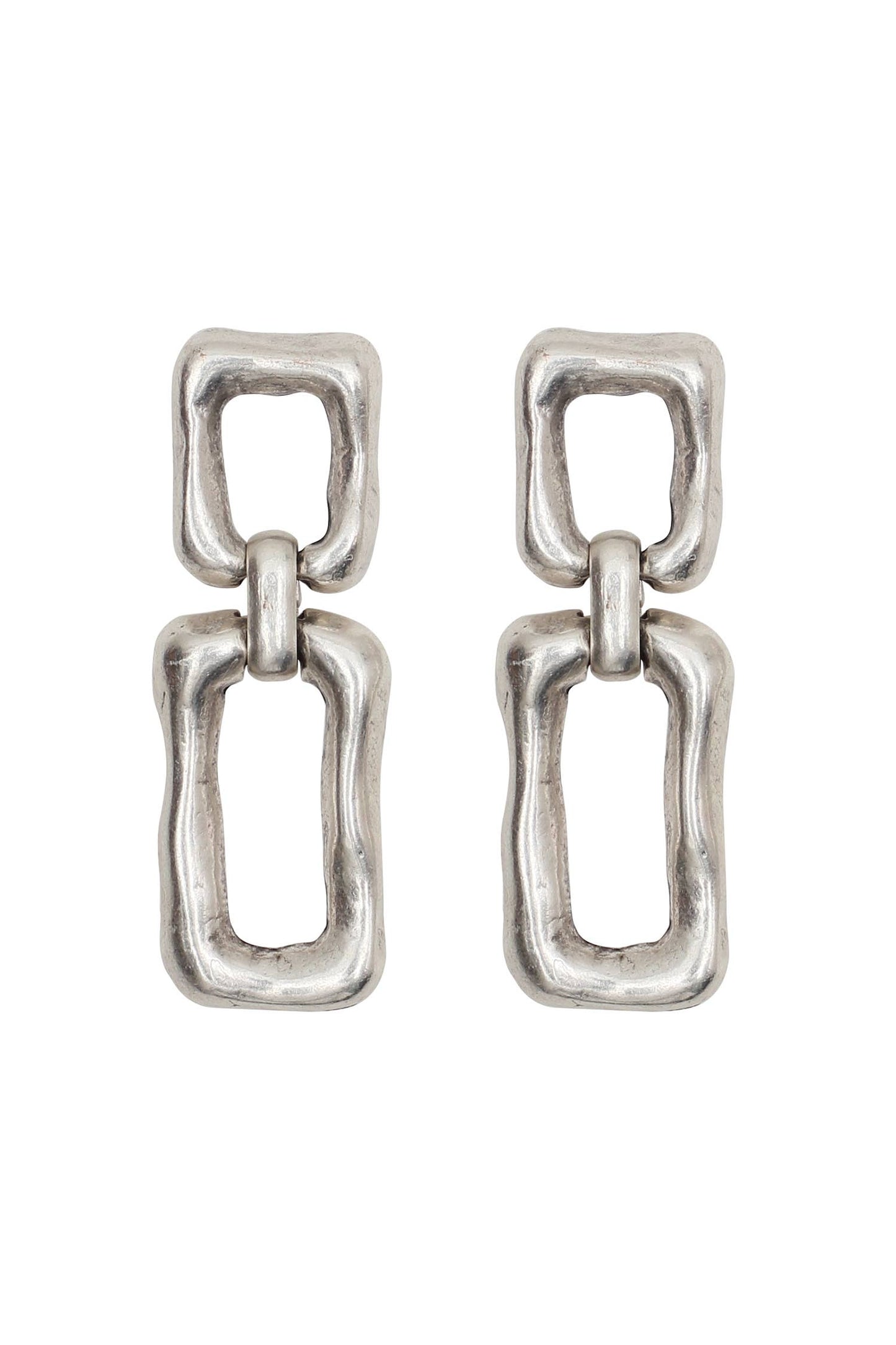 Handmade Bone Pewter Earrings - NE1501
