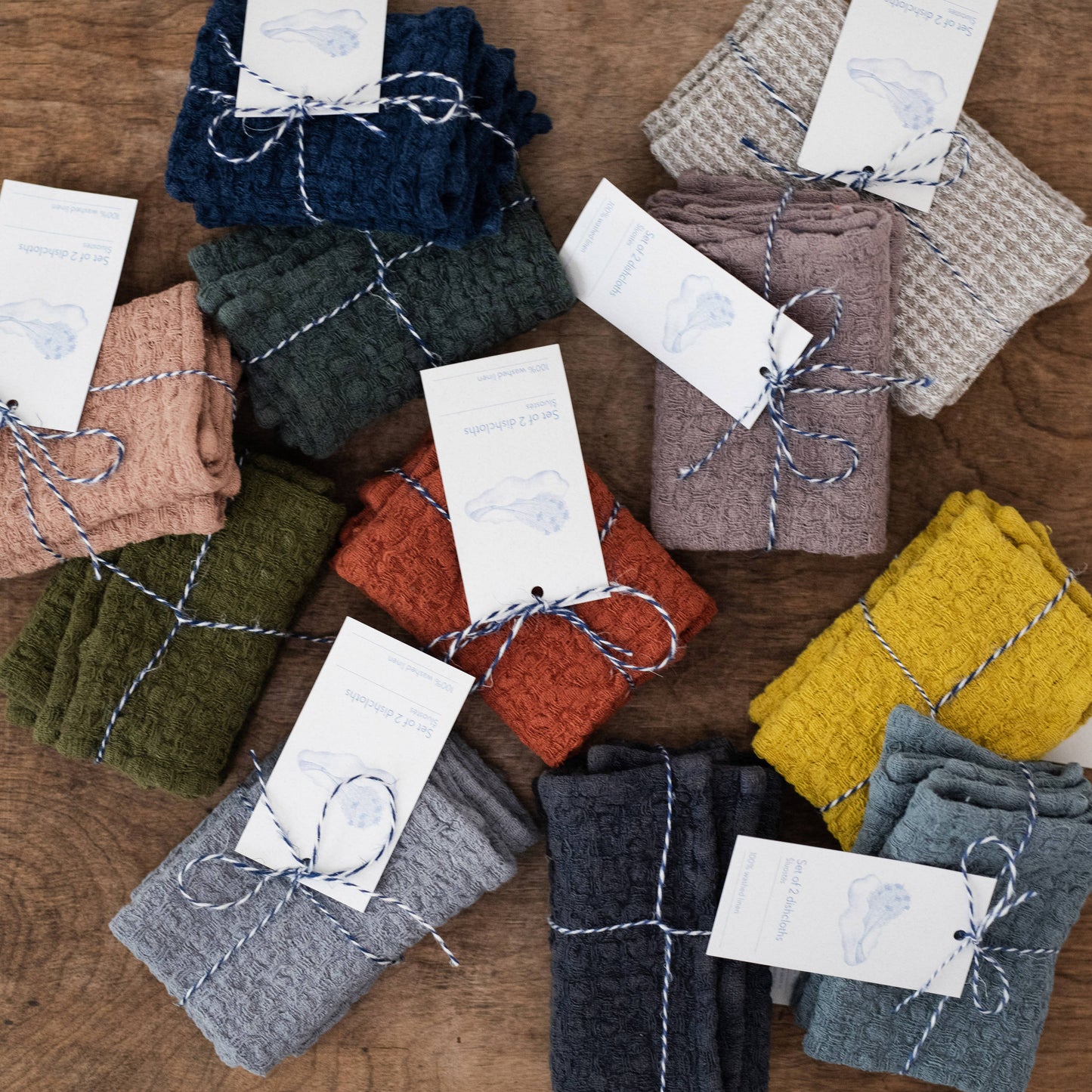 Ash Linen Dishcloth Set of 2