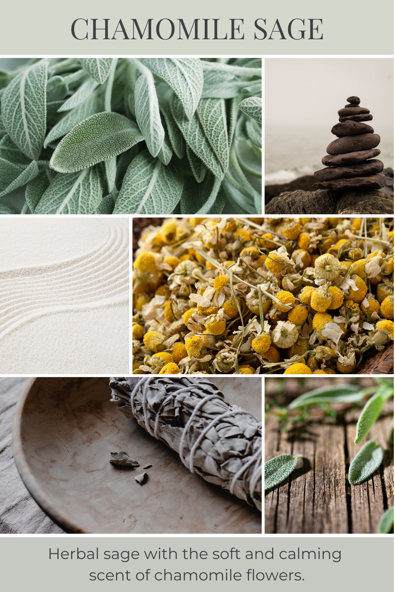 8oz mason CHAMOMILE SAGE