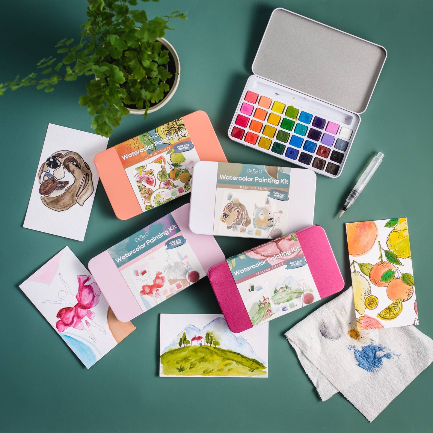 Flower Girls watercolor painting kit