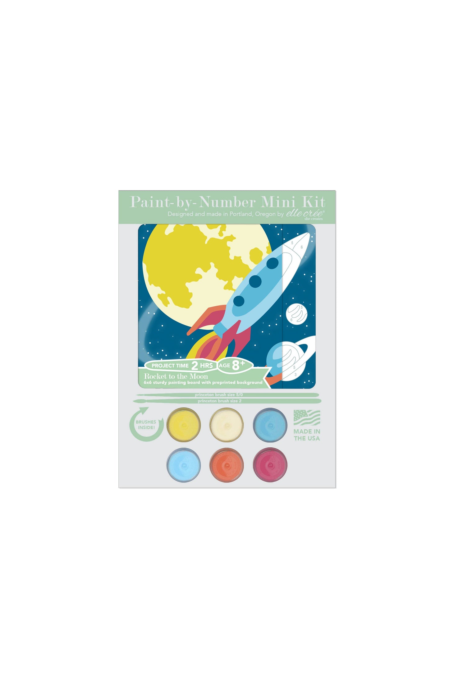 MINI Rocket to the Moon Paint-by-Number Kit