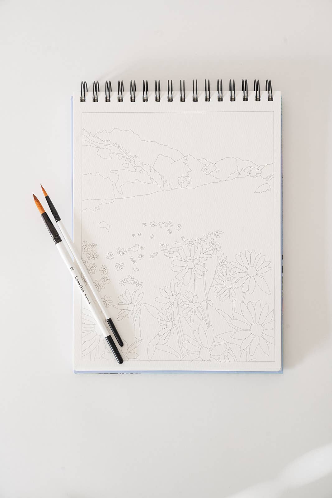 Landscape Watercoloring Book-21Outlines with Video Tutorials