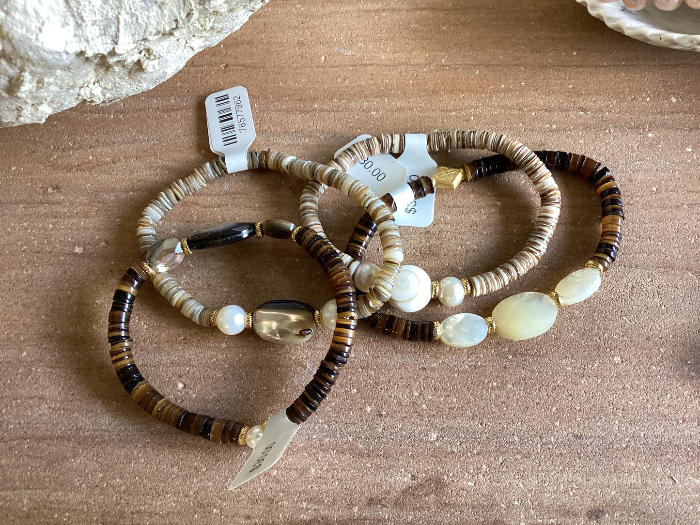 Abalone shell bracelets