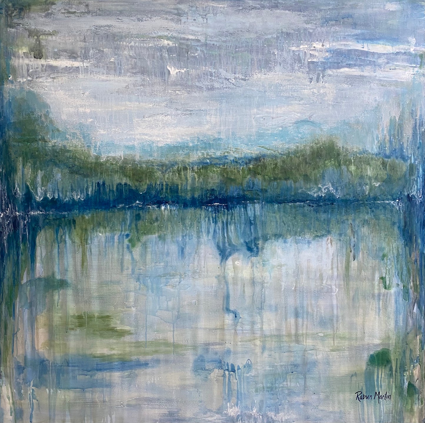 4x4 | Bright Blue Lake Scene | Original