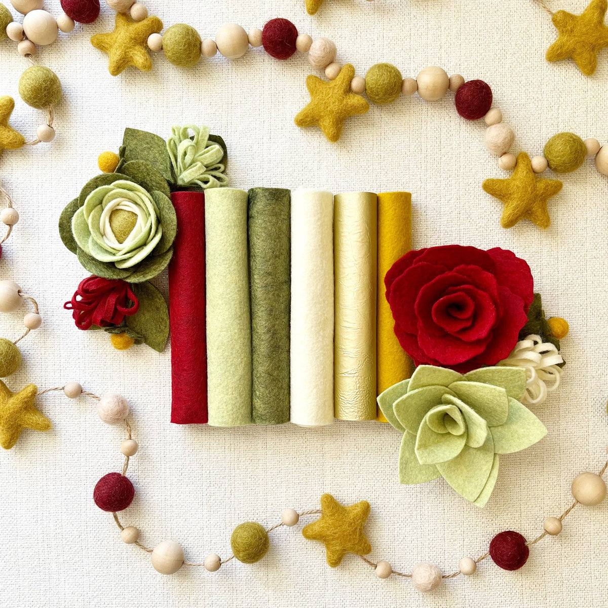 Felt Flower Floral Trio Craft Kit | Deck the Halls Collection