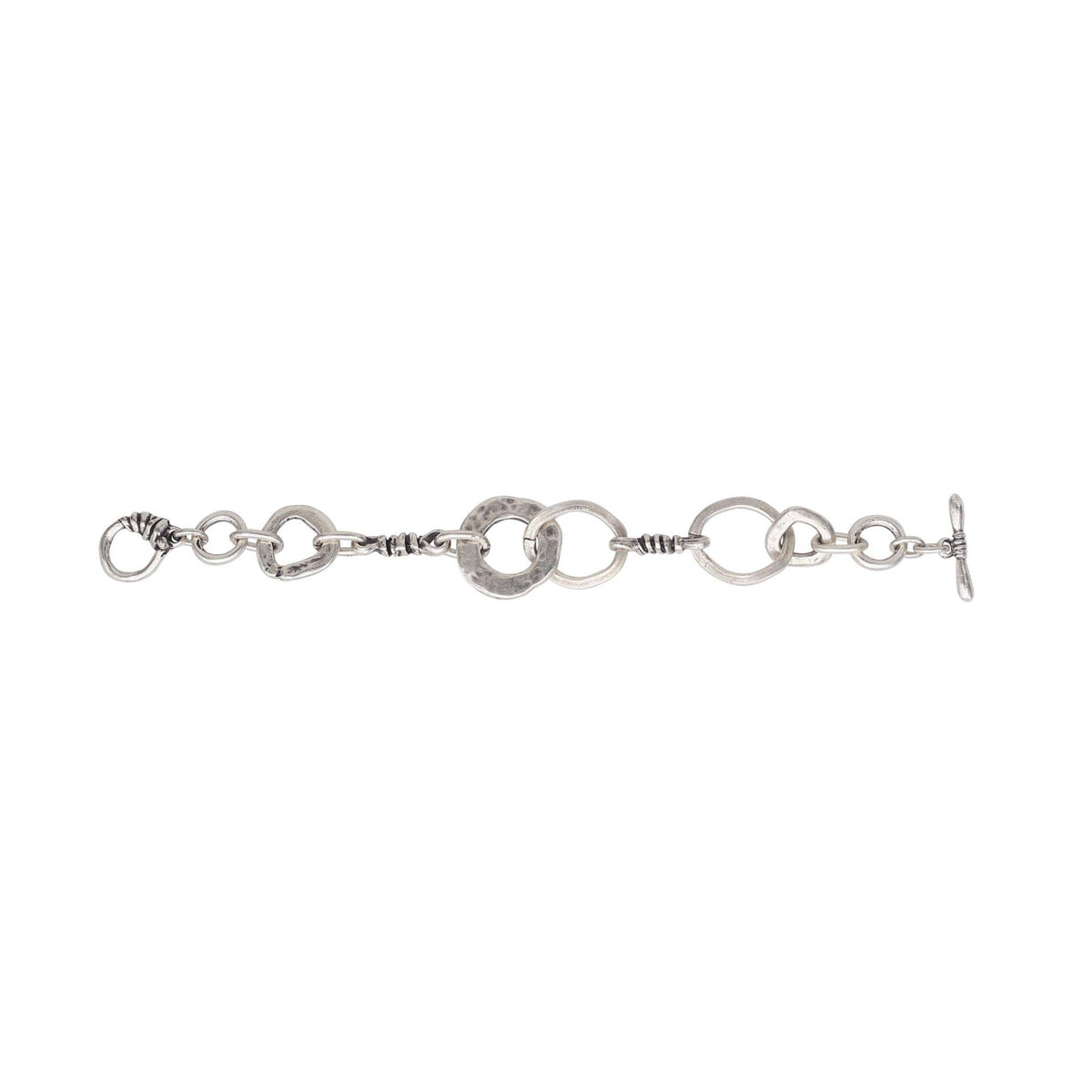 Handmade Pewter Link & Chain Bracelet - 2917
