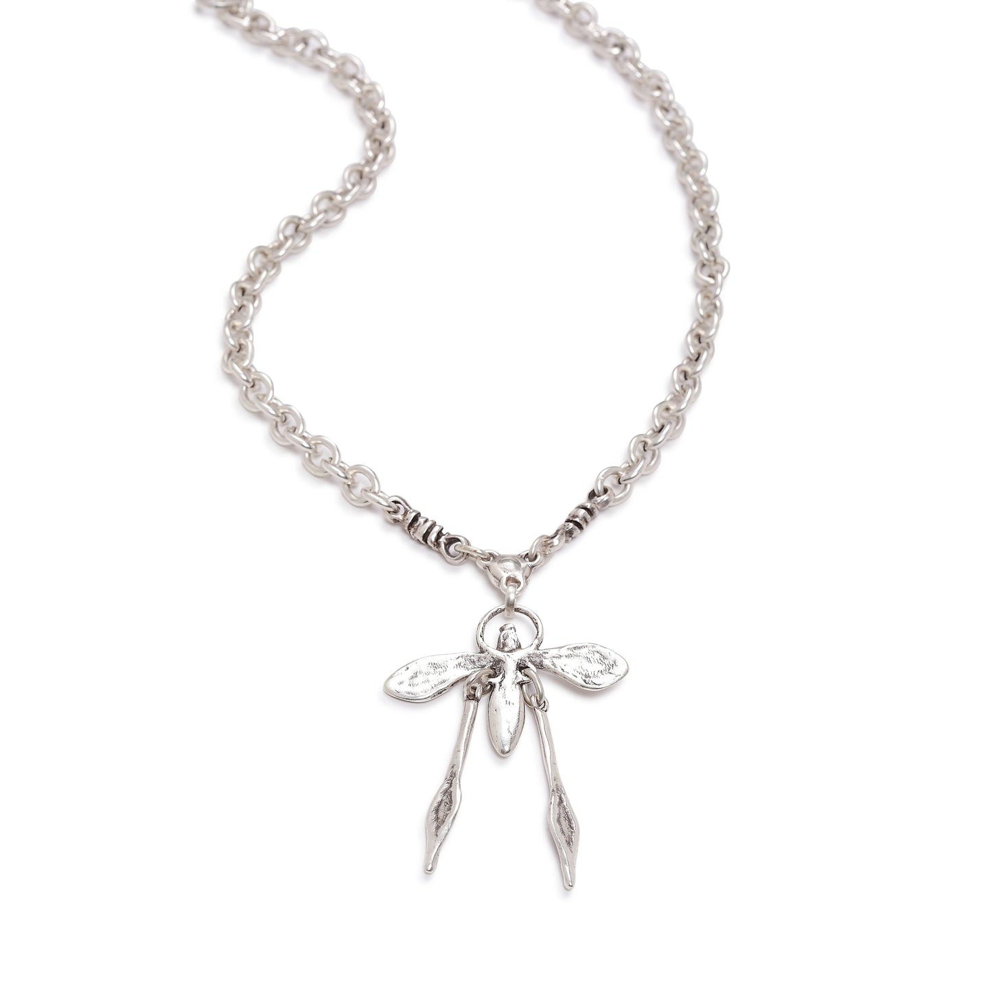 Handmade Crystal Pewter Necklace - 3992