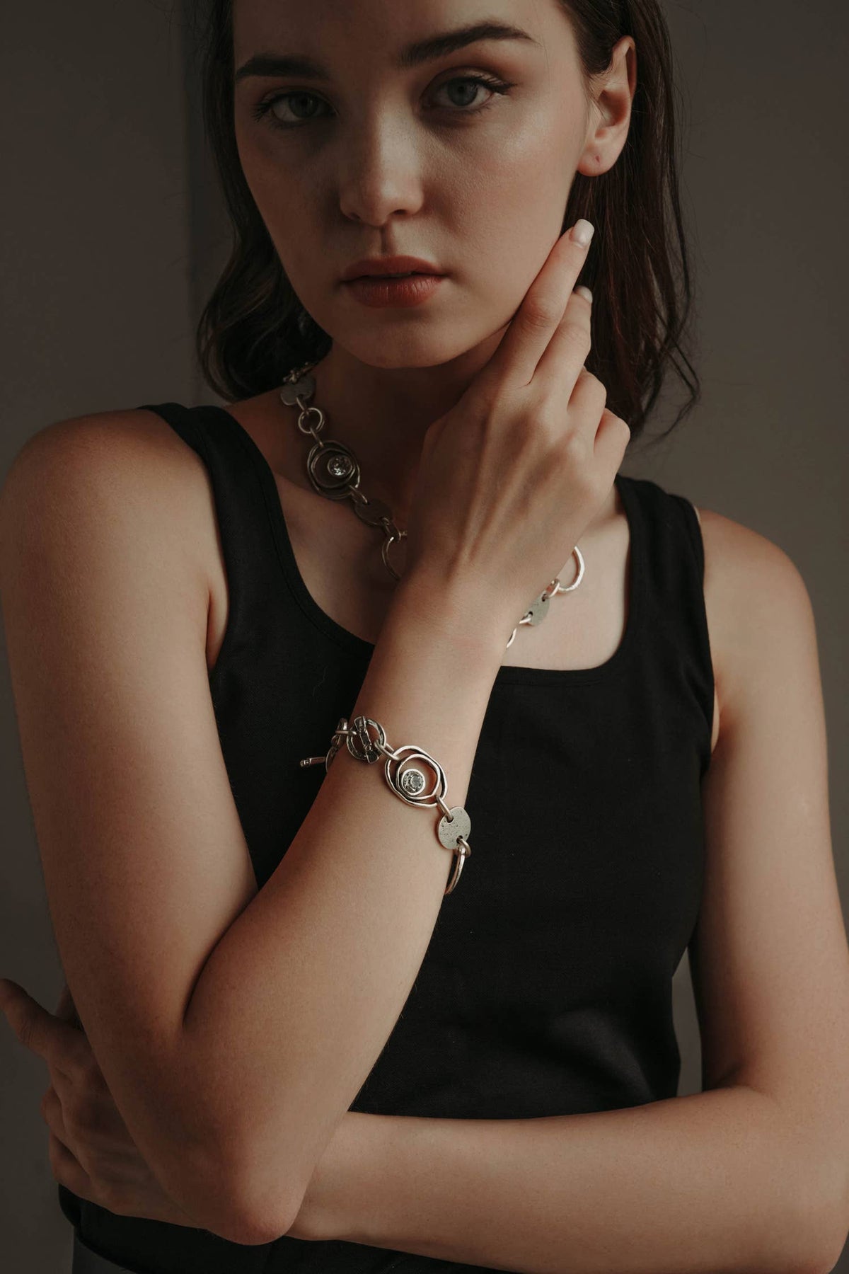 Handmade Pewter Bracelet - 2807