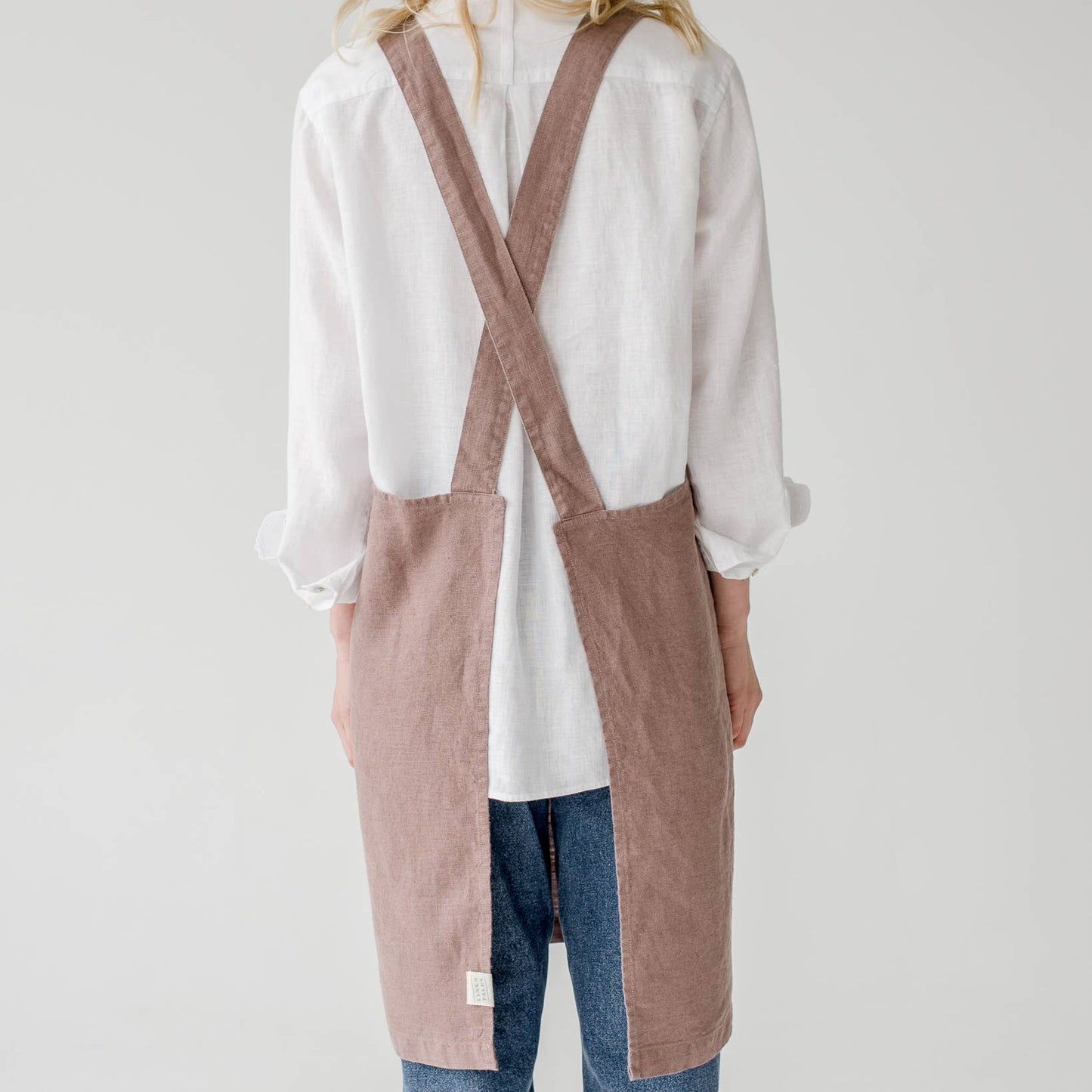 Ashes of Roses Linen Crossback Apron