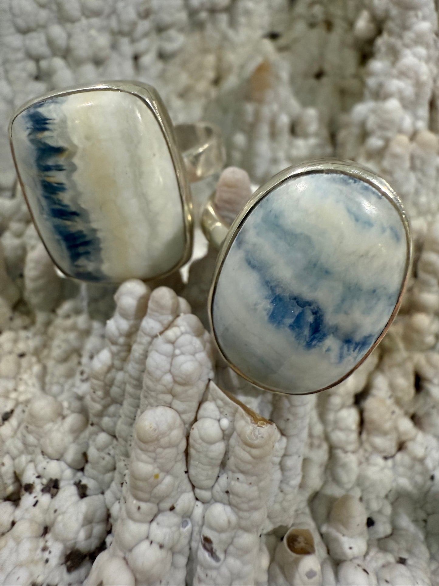 Blue Scheelite Ring