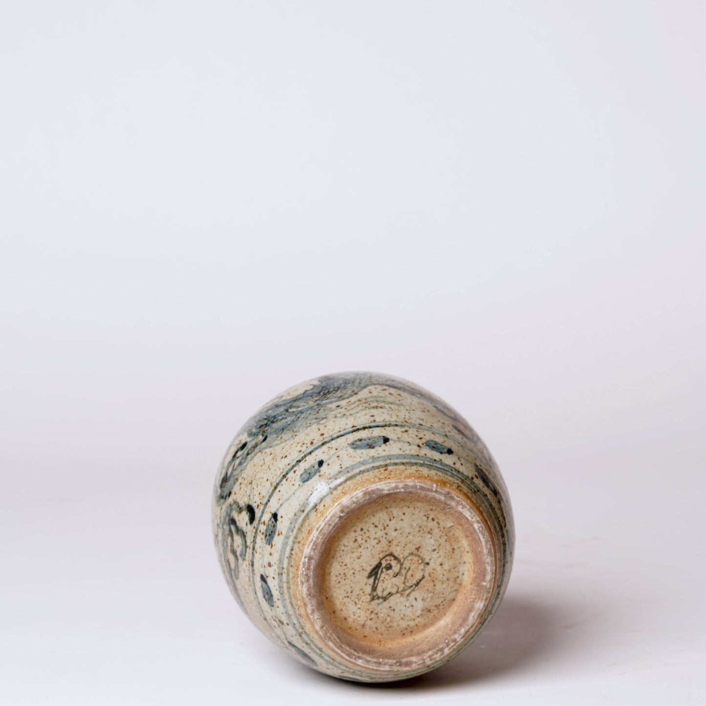 Rustic Porcelain Dragon Small Round Vase