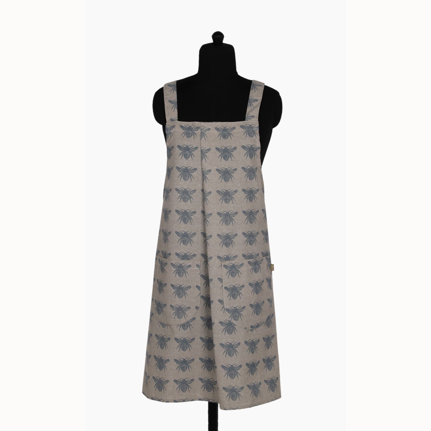 Apron Bees Pinafore Blue Haze