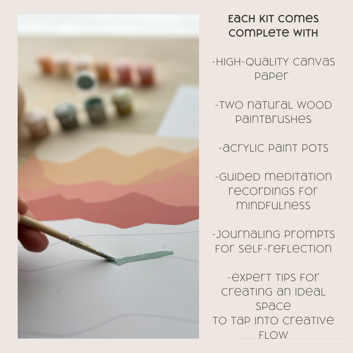 River Walk Meditative Art Paint by Number Kit: Kit + Magnetic Frame