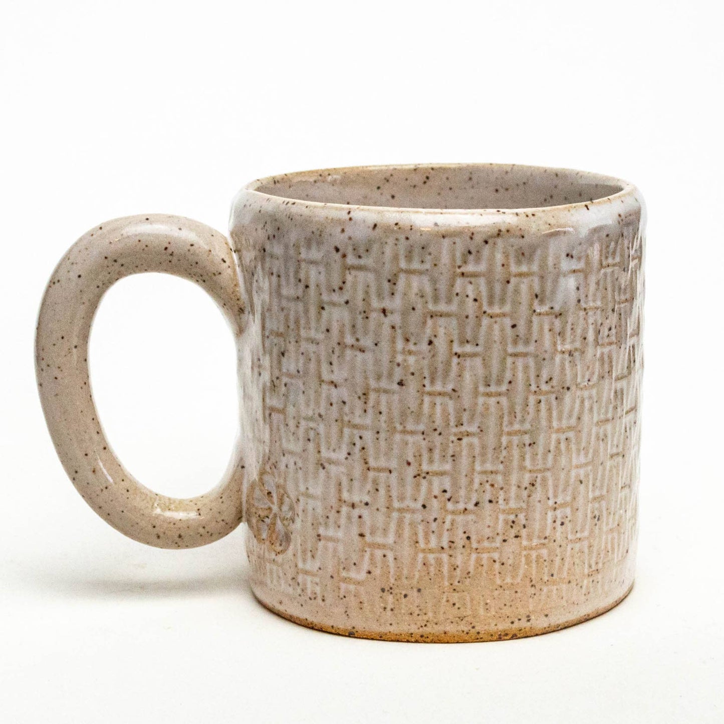 Mug | Strawberry Pattern Handmade in Ohio Ceramic White 10 oz Mug