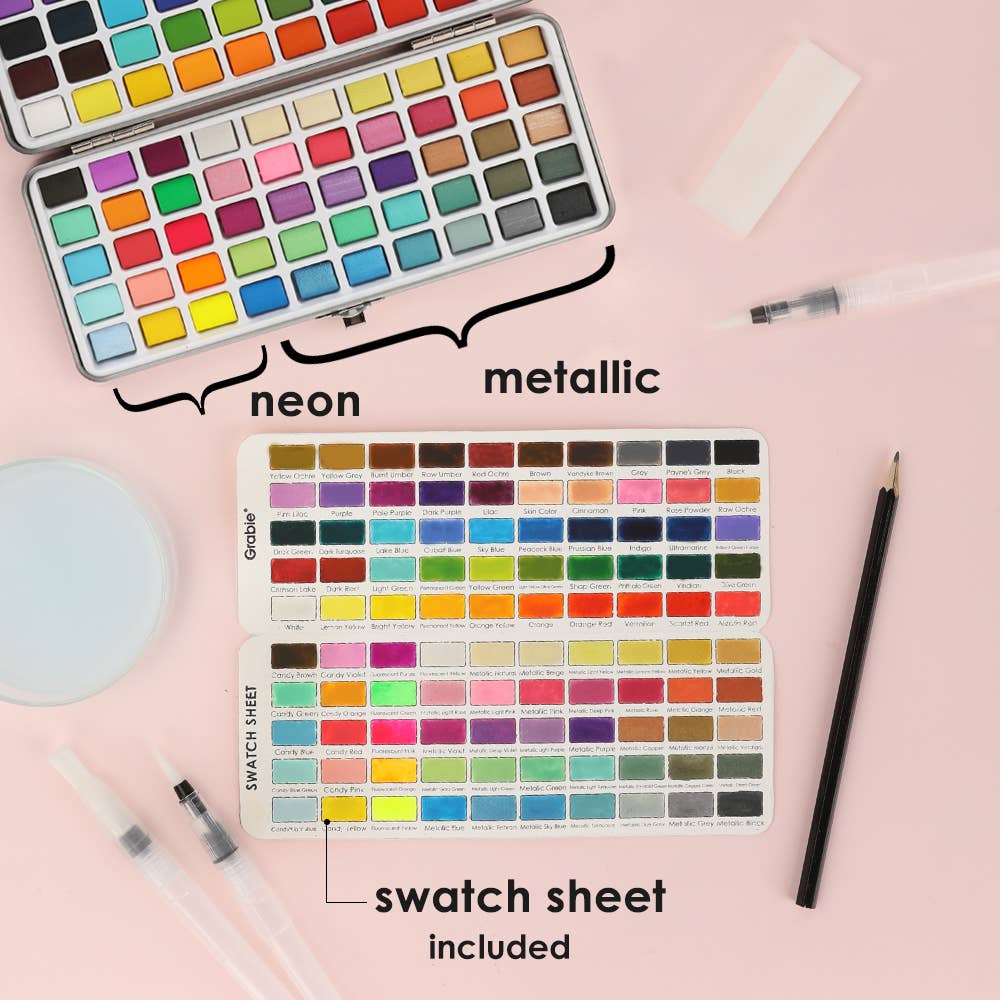 Watercolor Set of 100 With Brush