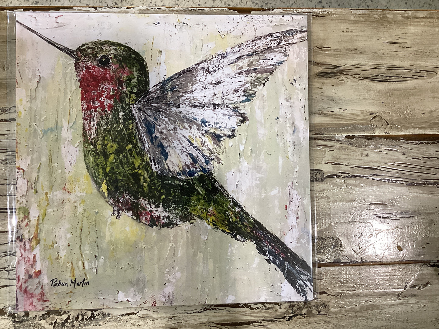 12x12 Red & Green Hummingbird