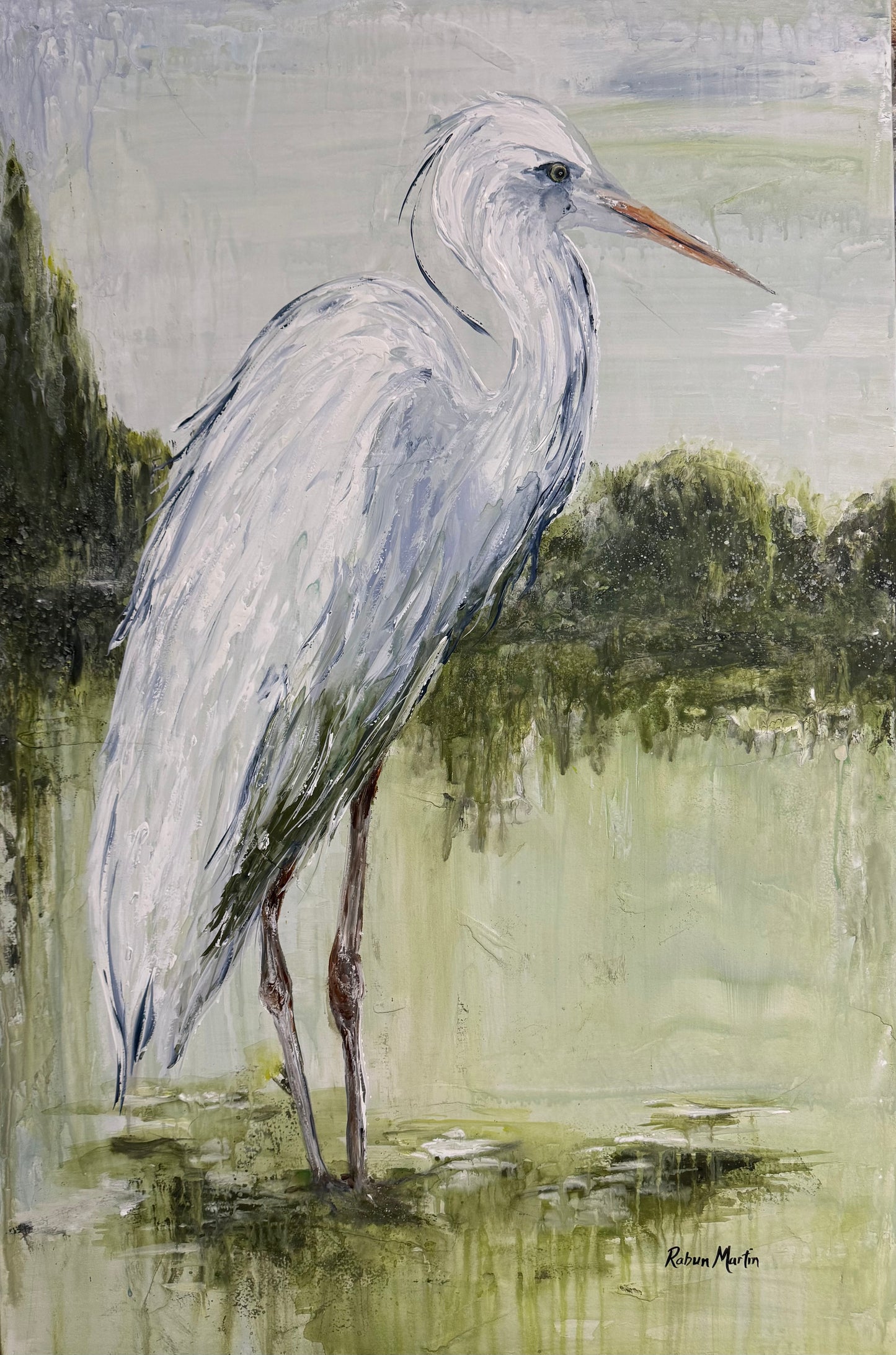 11X14 White Heron