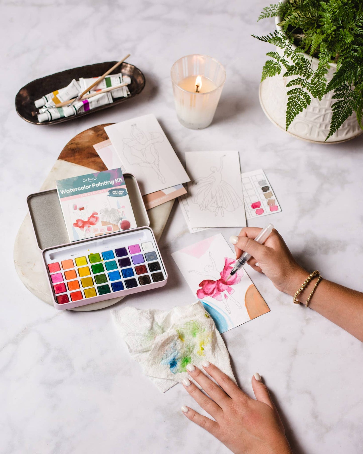 Wildflower Meadow watercolor painting kit