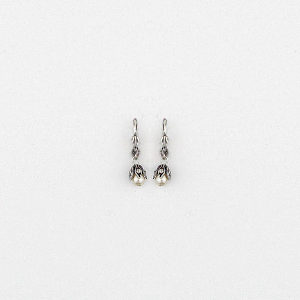 Princess Tears Earring Silver - Pearl