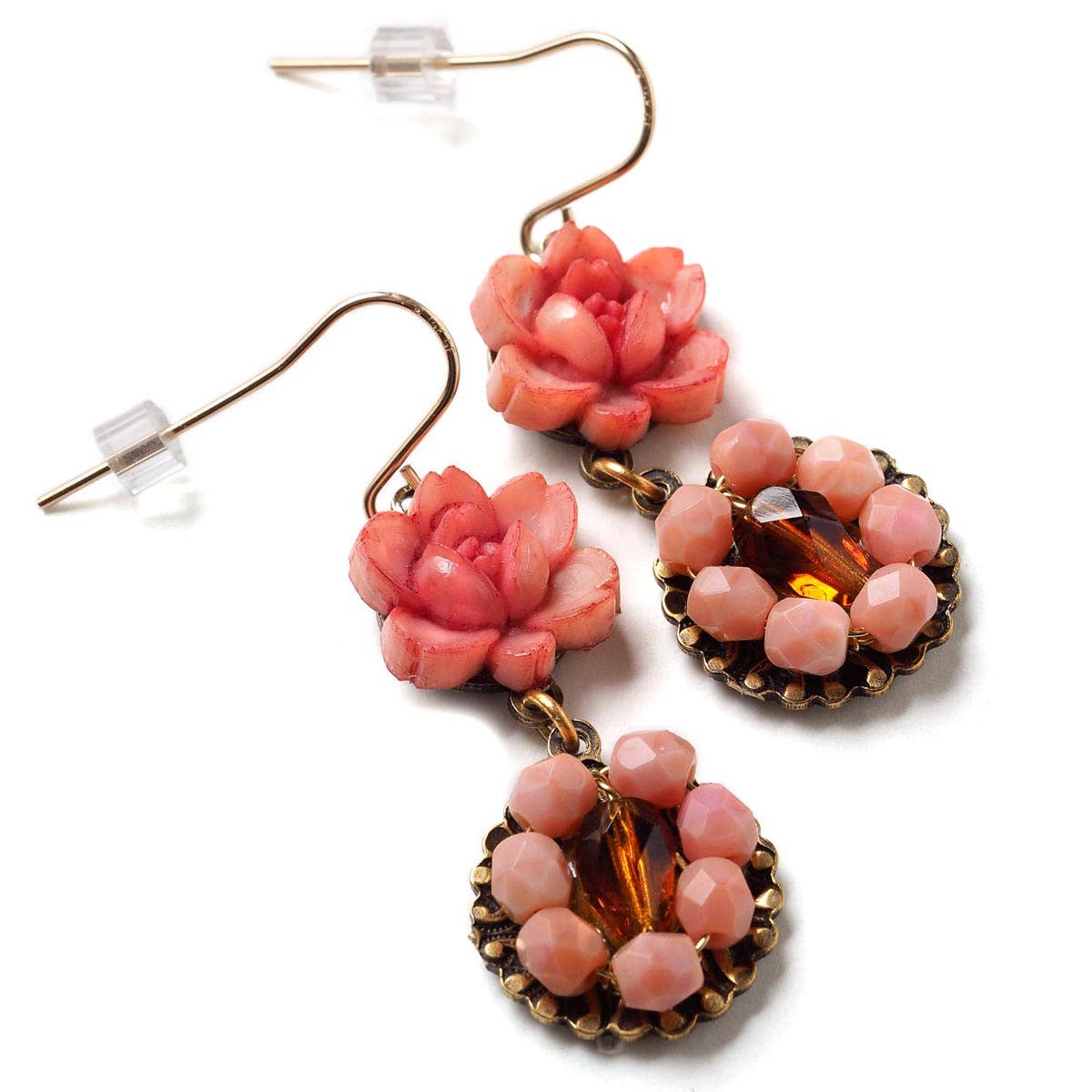 Beaded Rosé Earrings