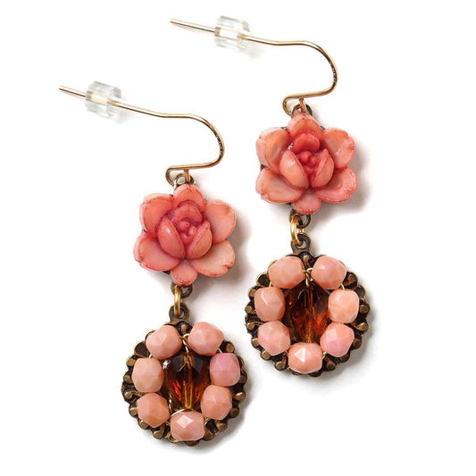 Beaded Rosé Earrings