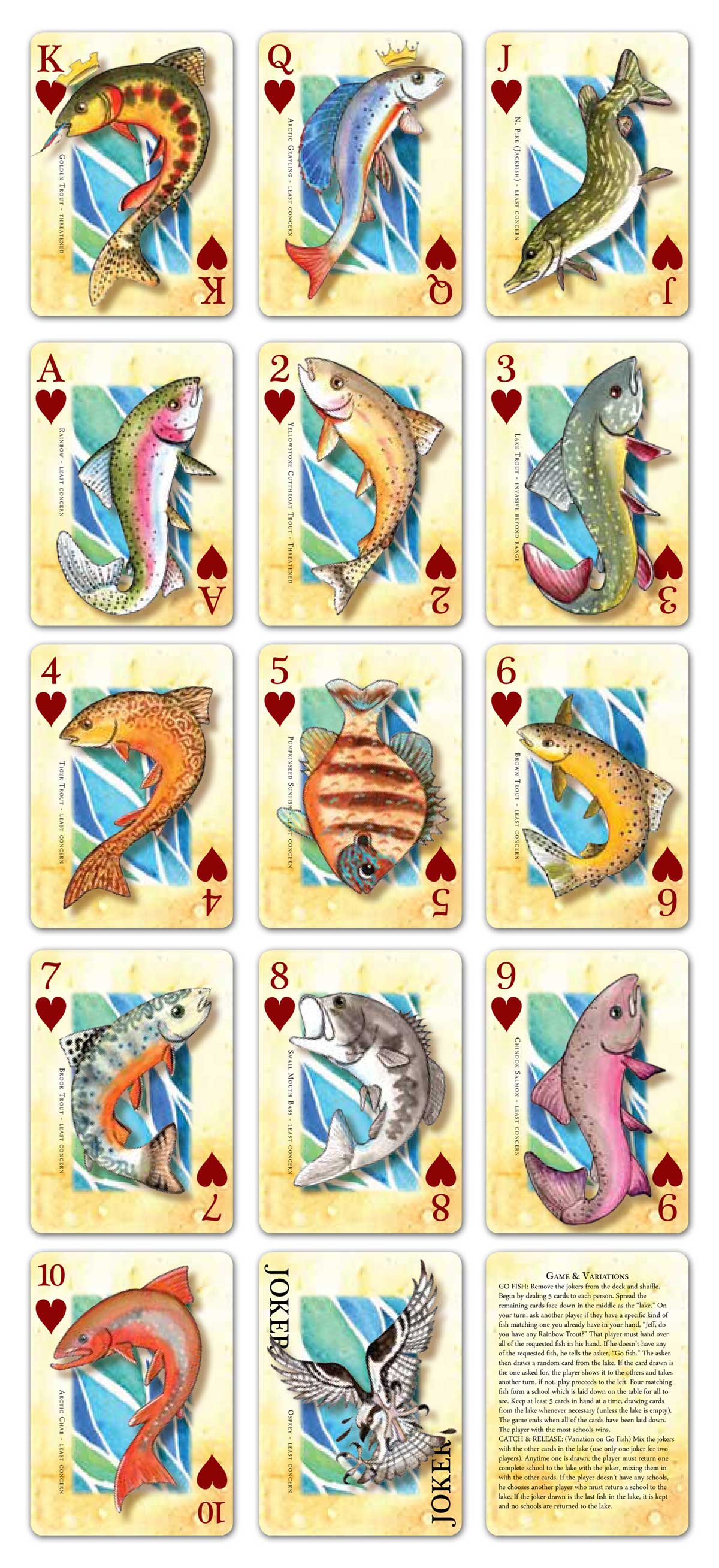 Fly Fishing Playing Cards Poker Deck