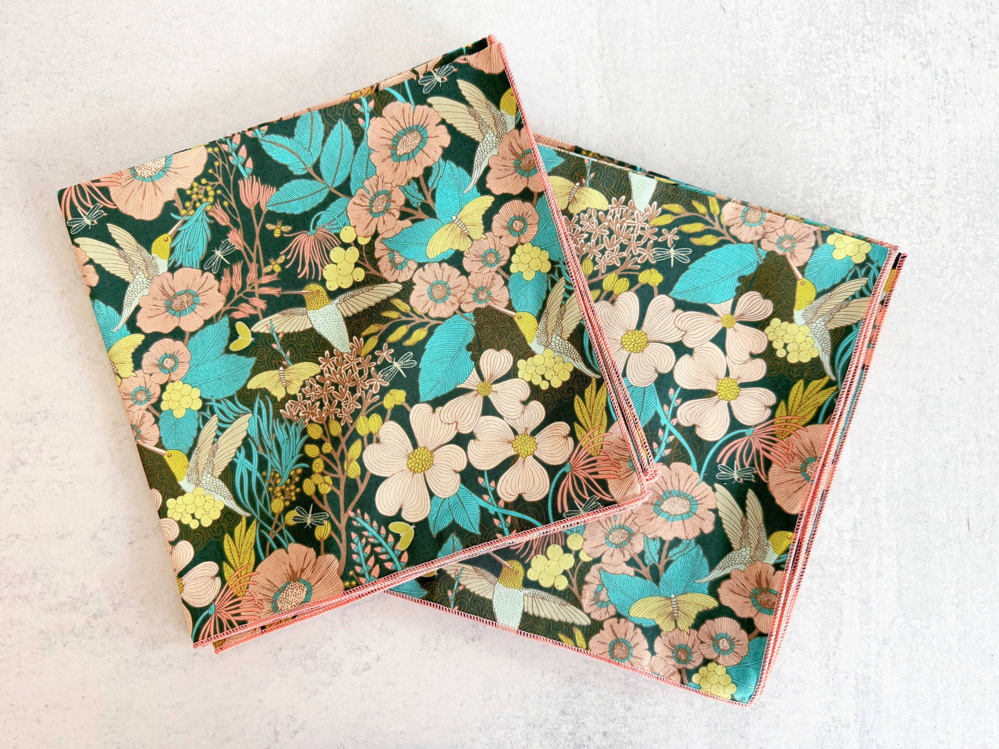 Hummingbirds at Twilight Cloth Napkins, set of four: Cocktail