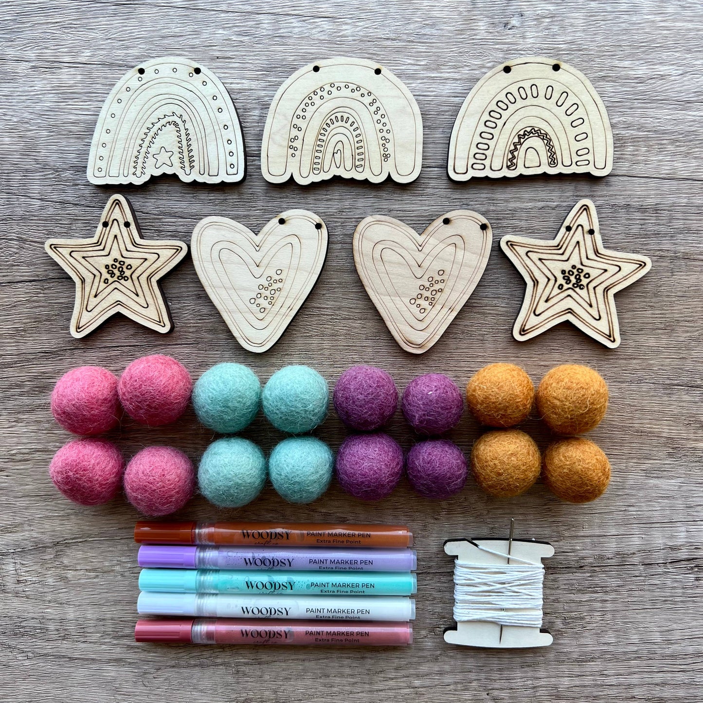 DIY Craft Kit - Rainbow Garland