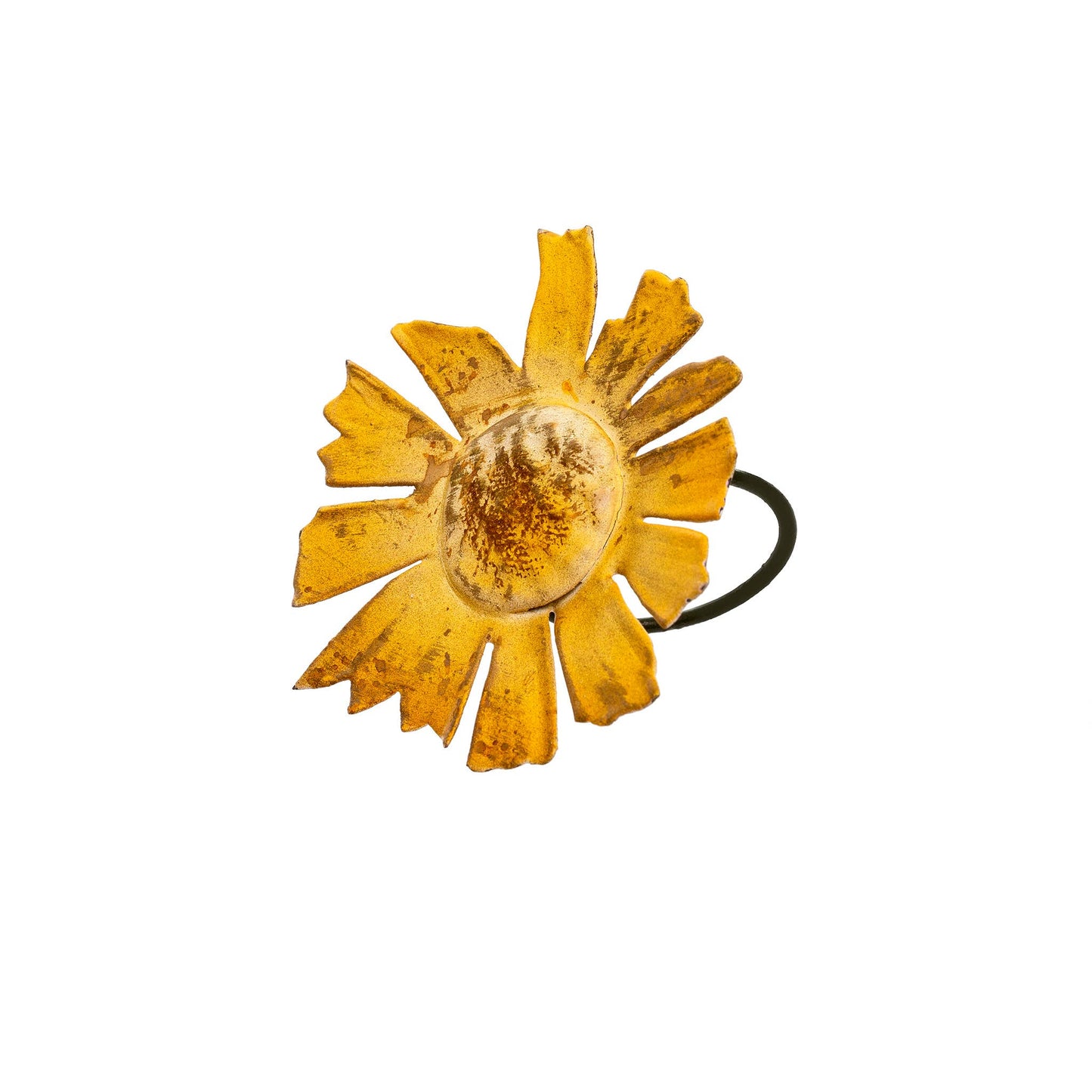 Flower Napkin Ring in Yellow set of 4