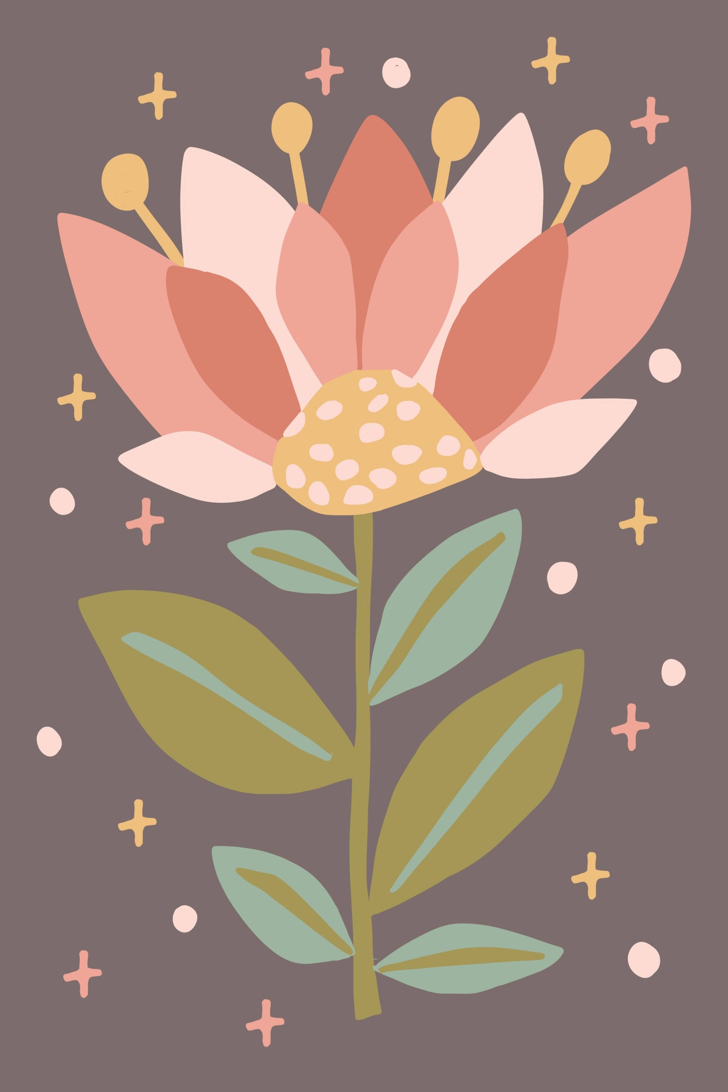 Mystic Flower Paint-by-Number Kit for Kids: Kit + Magnetic Frame