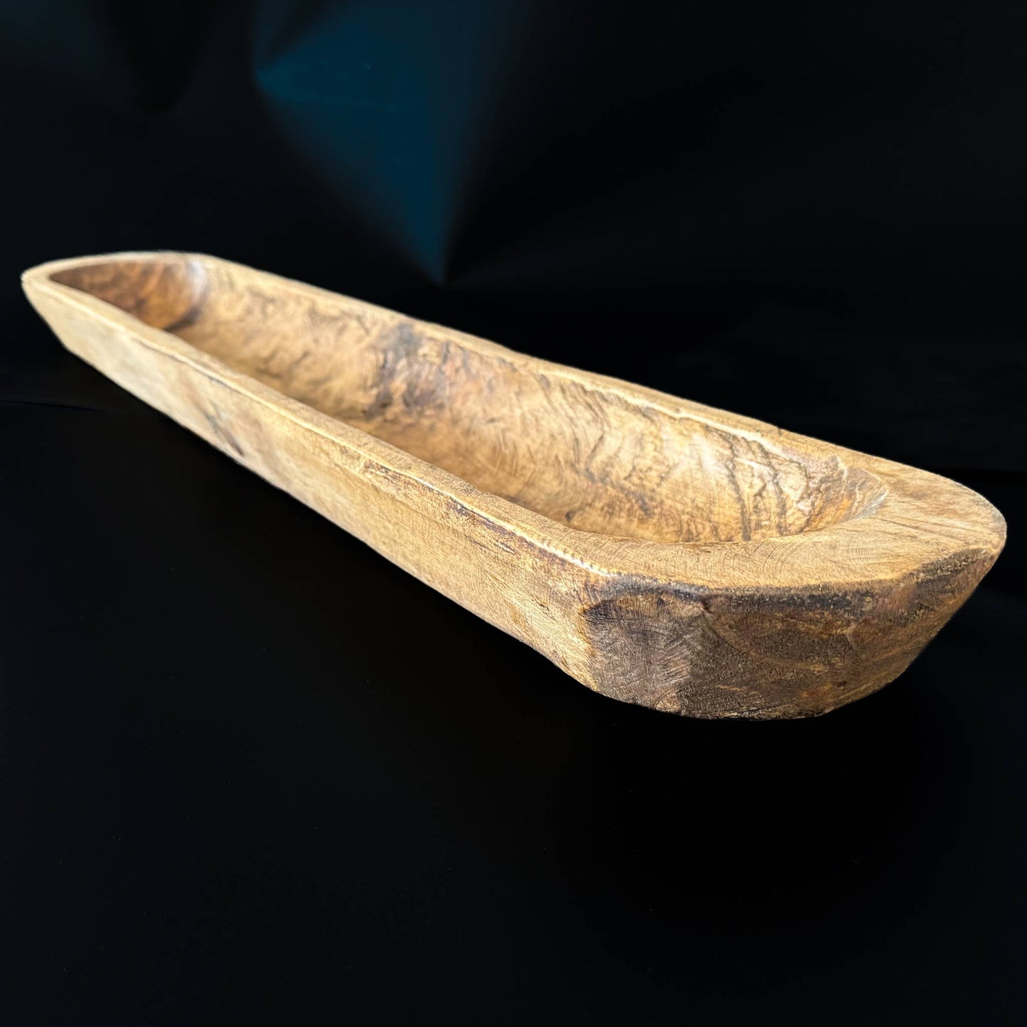 Medium Wood Bread Bowl (28- 30"L): Natural