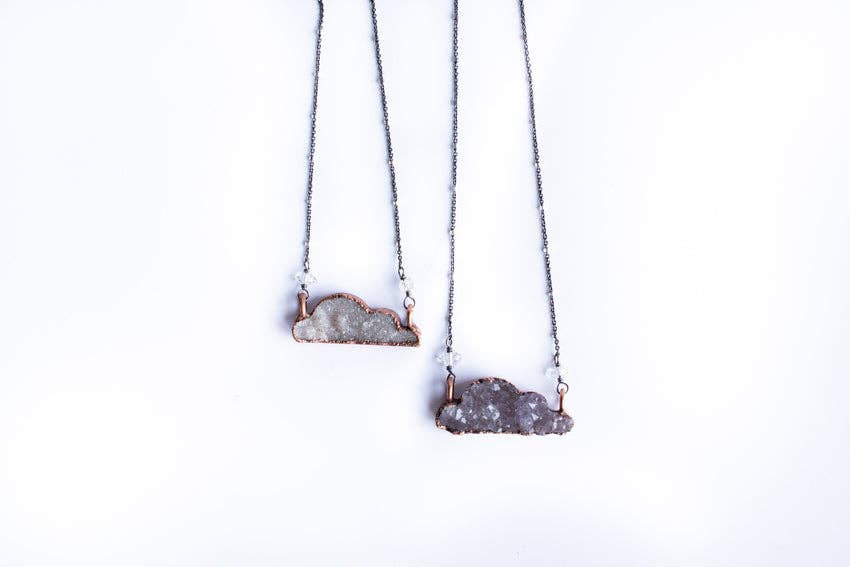Natural Druzy Cloud Necklace