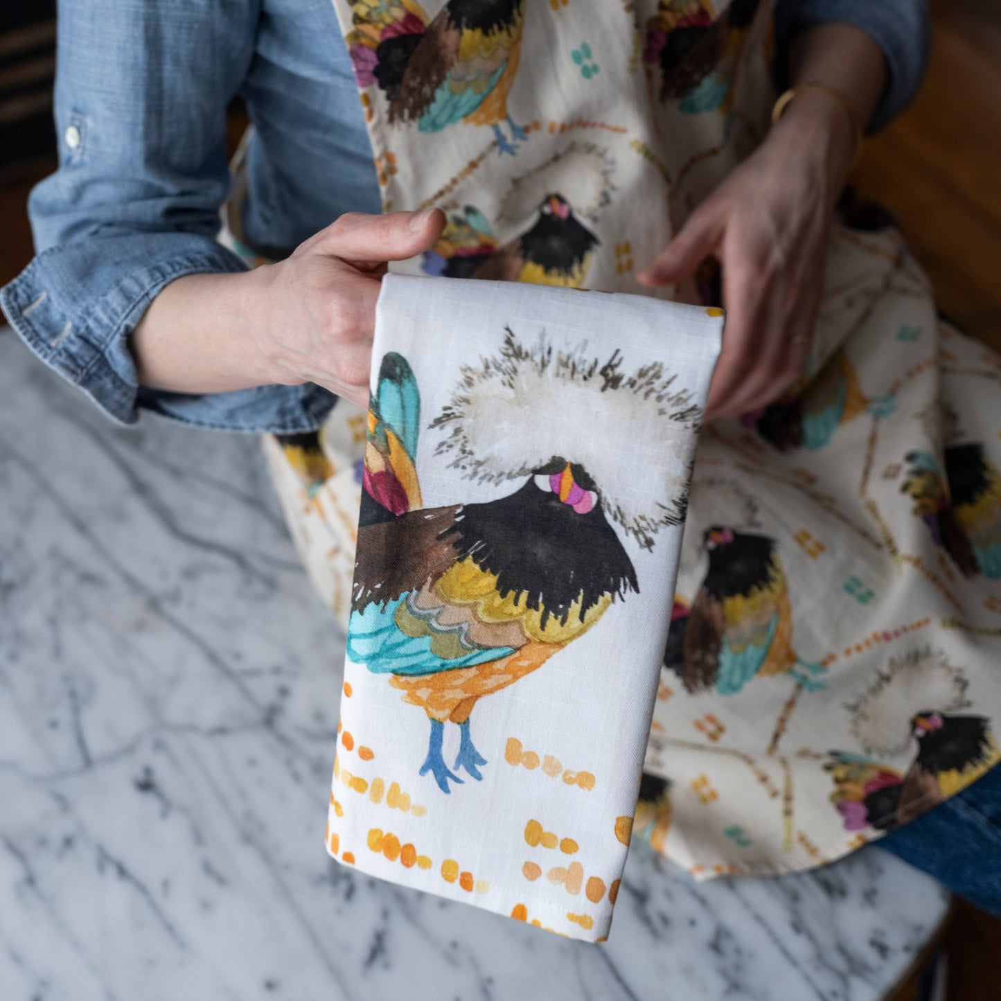 Pinafore Apron - Polish Rooster