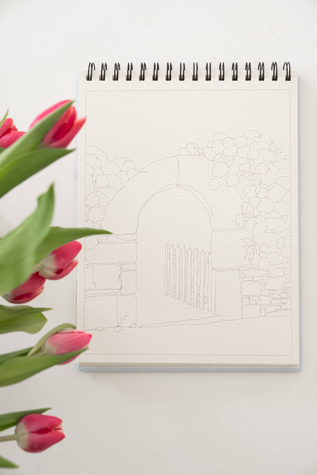 Landscape Watercoloring Book-21Outlines with Video Tutorials