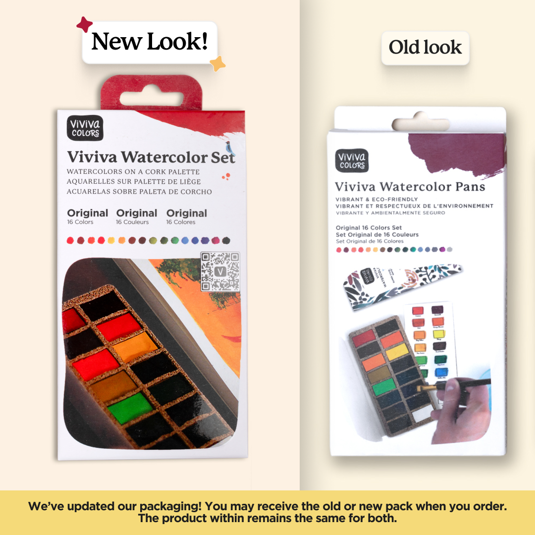Viviva Original Pans Set - 16 watercolors
