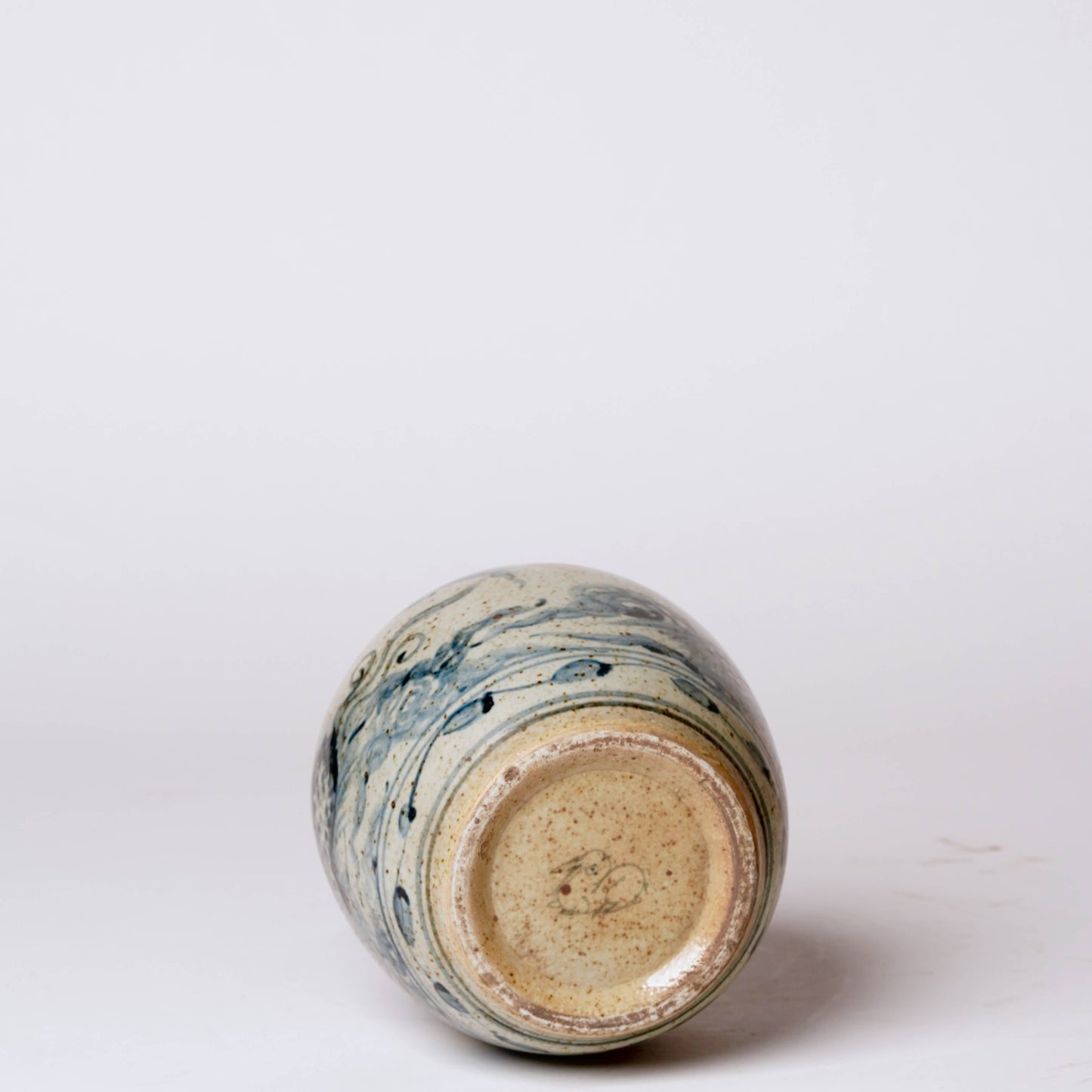 Rustic Porcelain Phoenix Small Round Vase