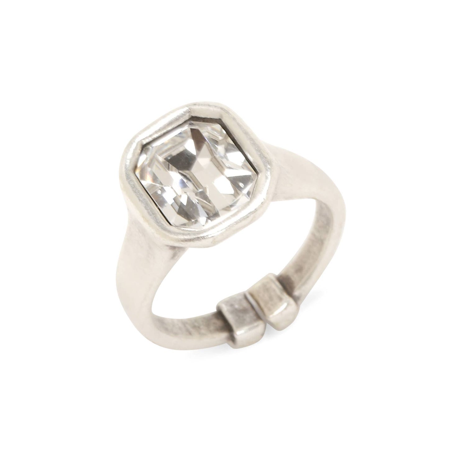 Handmade Brass Ring In Silver Plated - NR6085